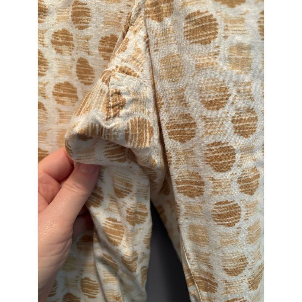 Kim Rogers Women's Standard M Beige Cropped Pants Geometric Elastic Waist - Picture 3 of 7